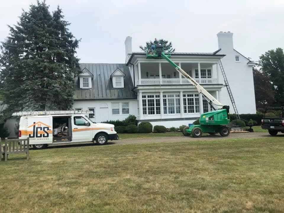 JCS Home Services branded van on site for air duct cleaning in Arlington VA